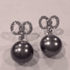 black pearl & cz silver er