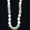Freshwater pearl and London blue topaz necklace1