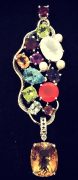 multi gem pendant