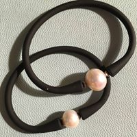 freshwater pearl and neoprene bracelet freshwater pearl and neoprene bracelet