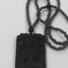 black buddha tridacna shell necklace