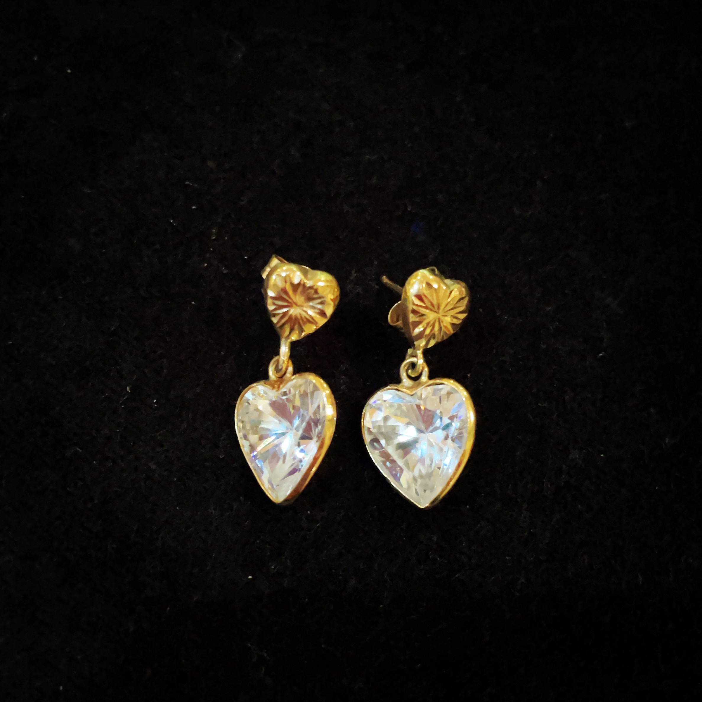 9ct Solid Gold Crystal Earrings - Gorgeous Gems