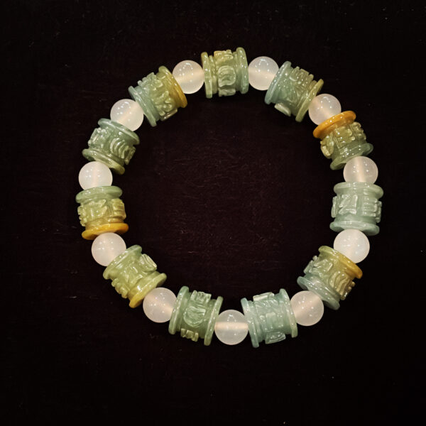 Green jade on sale bead bracelet