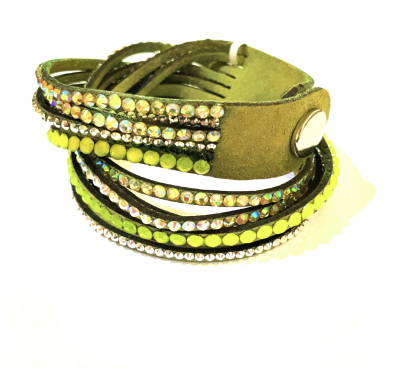 Swarovski Crystal Green Wrap Bracelet or Choker